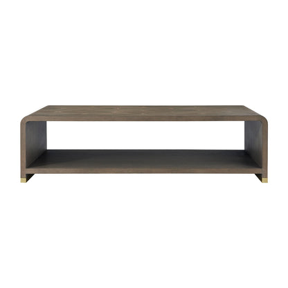 Table basse cascade Hollywood Regency - Finition foncée