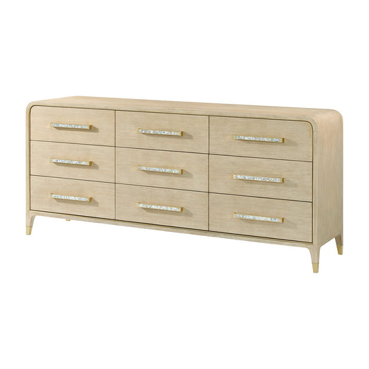 Grande commode Hollywood Regency - Finition claire