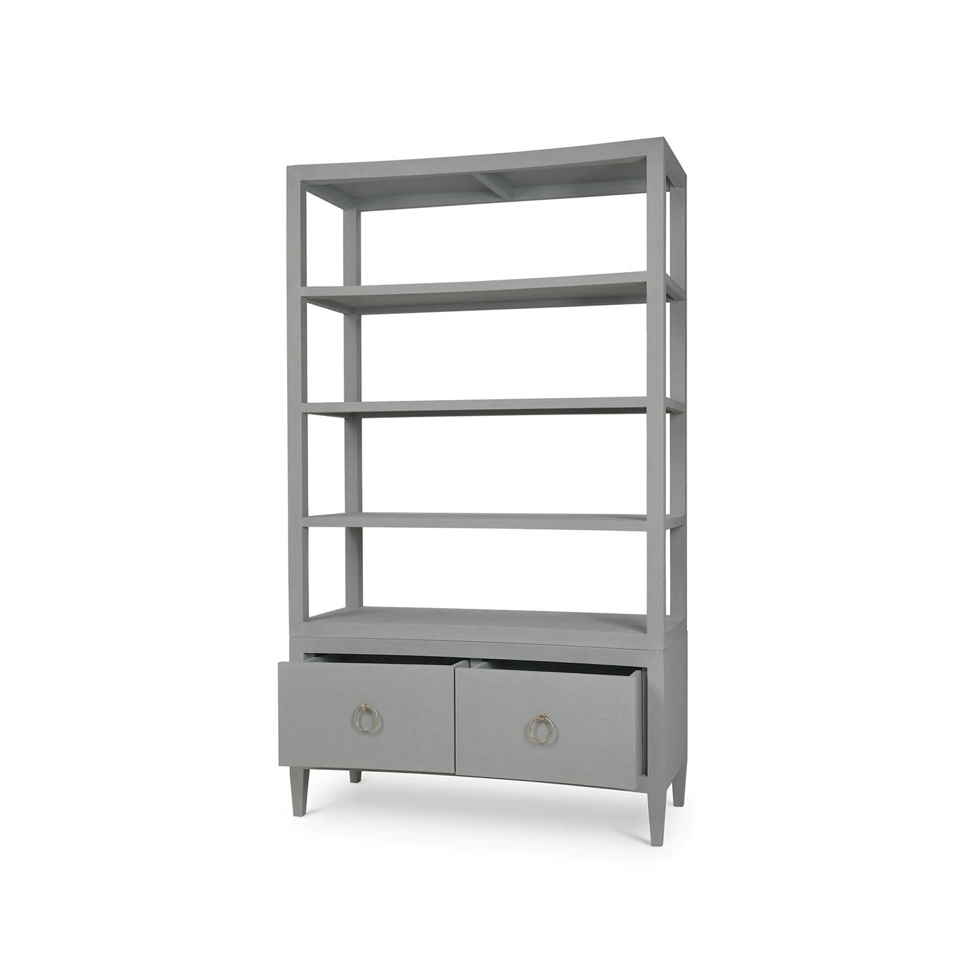 Grande étagère enveloppée de lin - Bleu pâle