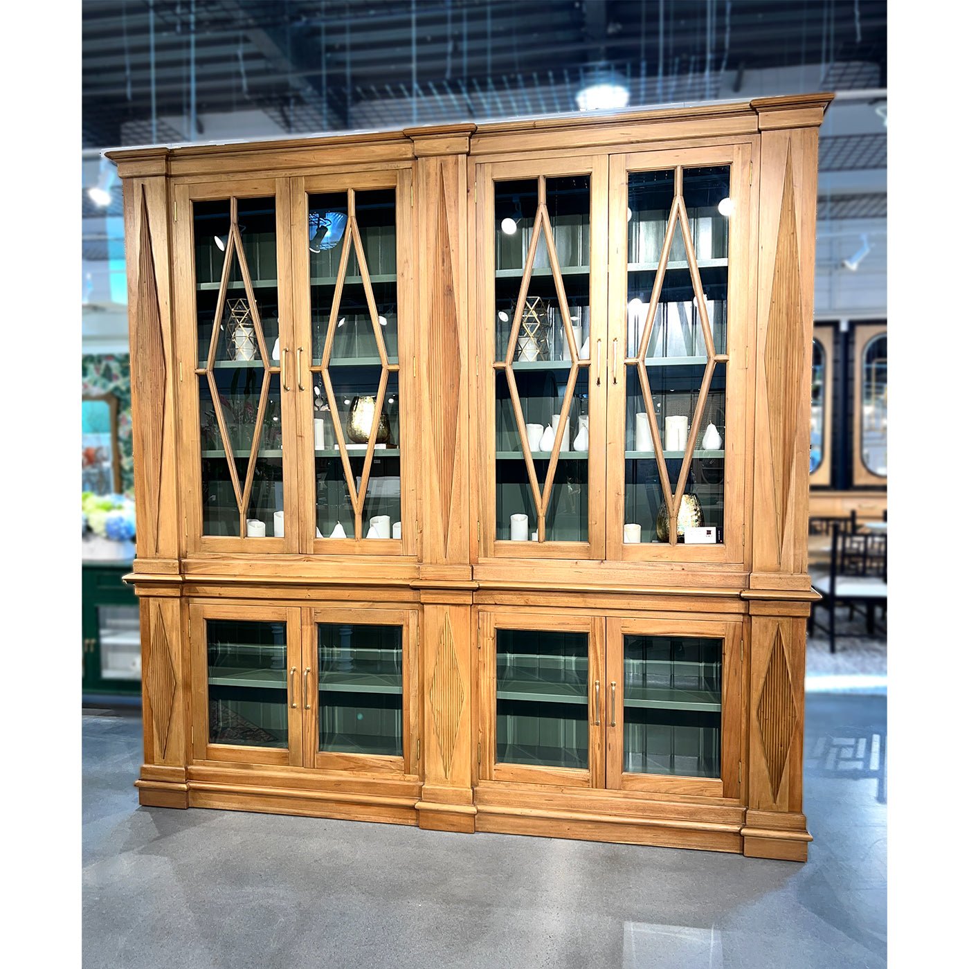 Grande bibliothèque néoclassique en bois