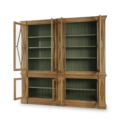Grande bibliothèque néoclassique en bois