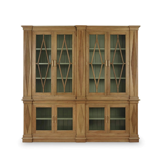 Grande bibliothèque néoclassique en bois