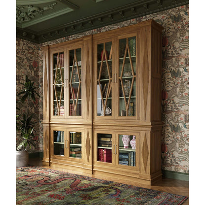 Grande bibliothèque néoclassique en bois