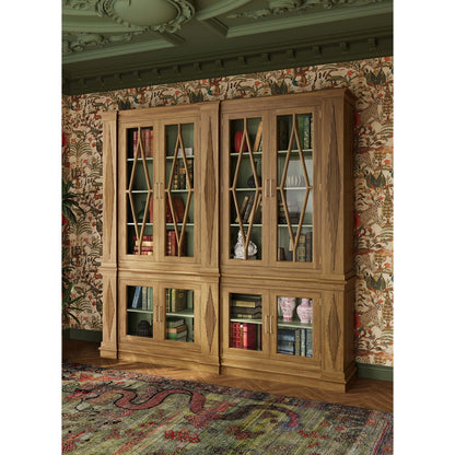 Grande bibliothèque néoclassique en bois