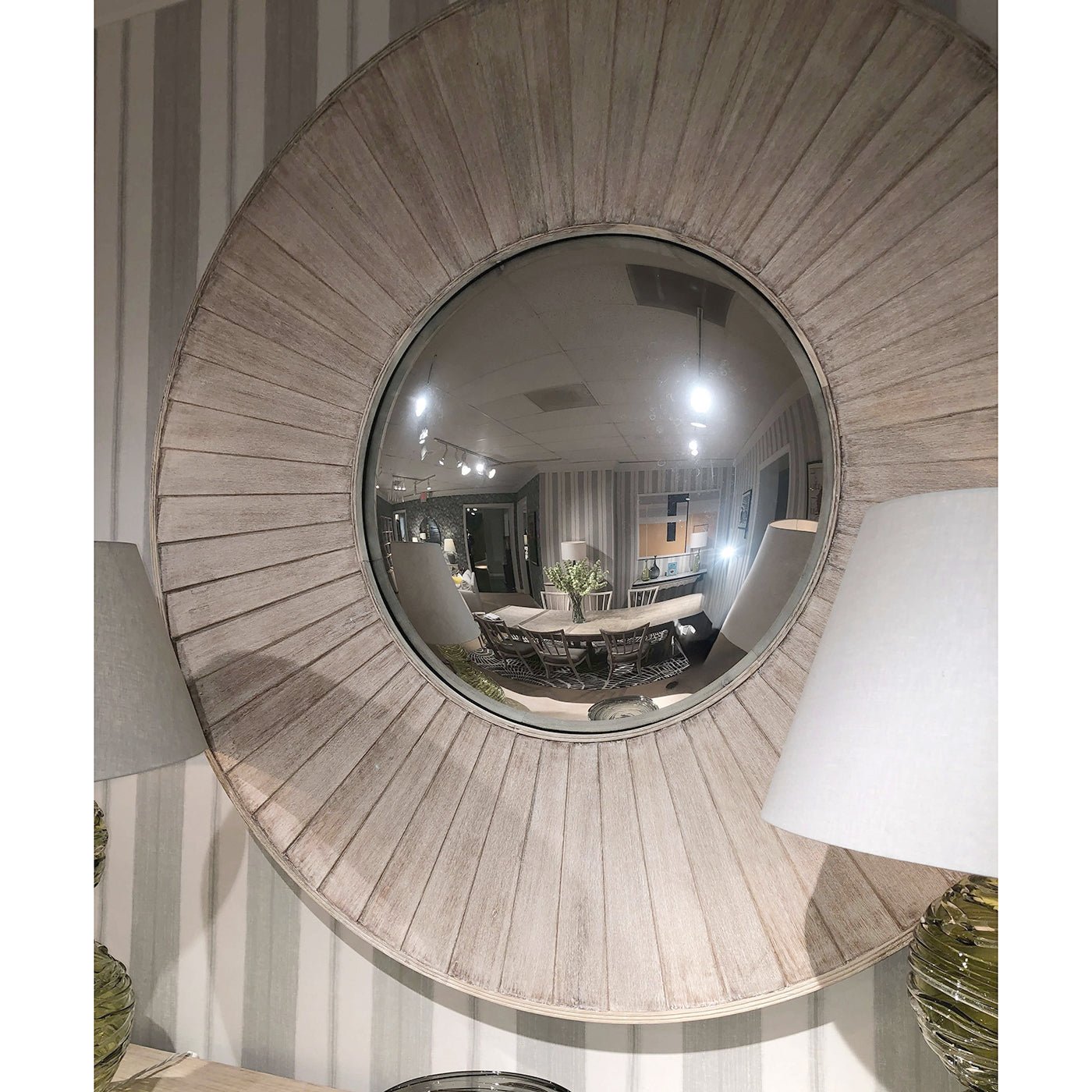 Large Rustic Round Mirror