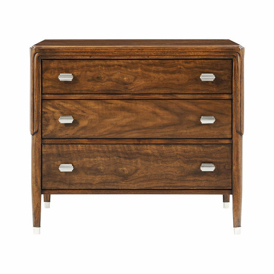 Grande table de chevet Art déco en noyer
