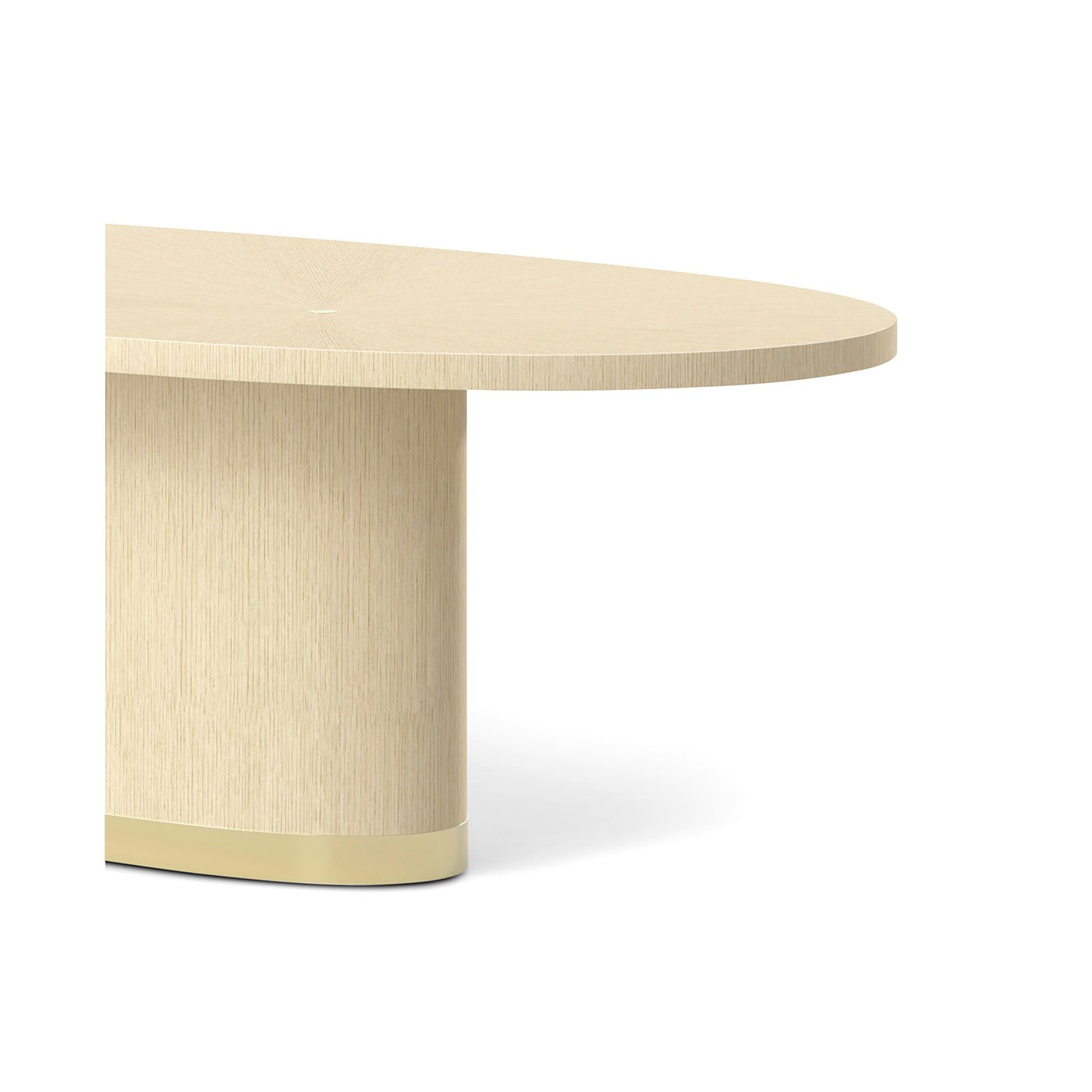 Table à manger ovale Hollywood Regency légère