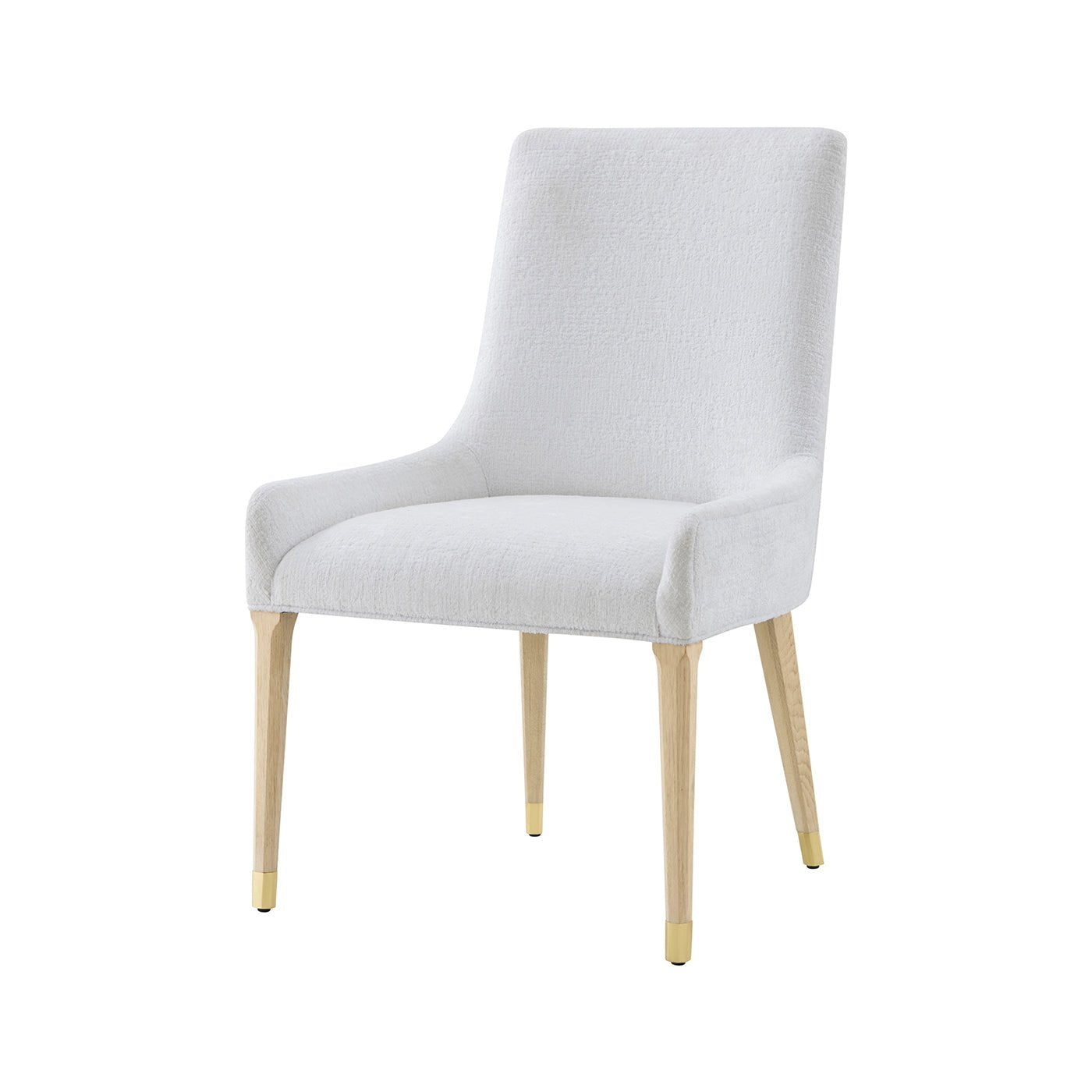 Chaise de salle à manger rembourrée légère Hollywood Regency