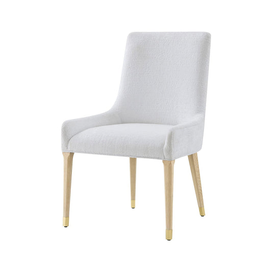 Chaise de salle à manger rembourrée légère Hollywood Regency