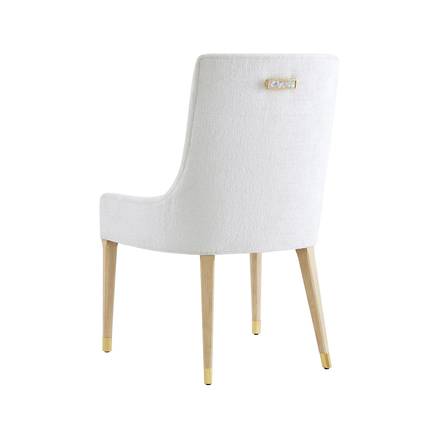 Chaise de salle à manger rembourrée légère Hollywood Regency