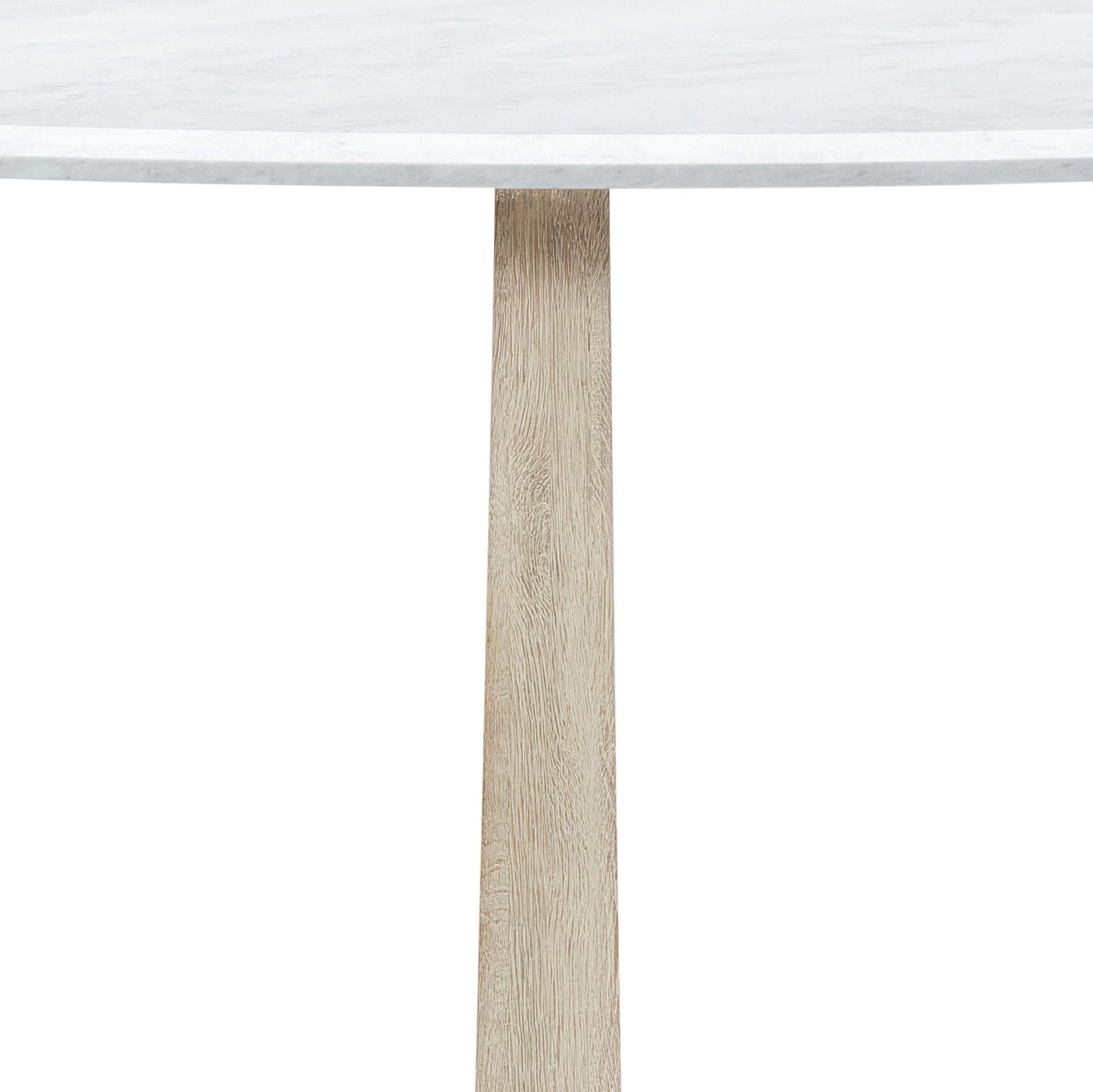 Light Oak and Quartz Round Dining Table