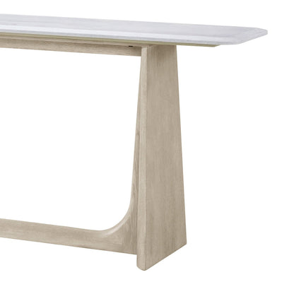 Light Oak Modern Quartz Top Console Table