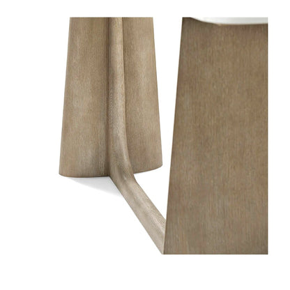 Light Oak Modern Quartz Top Console Table