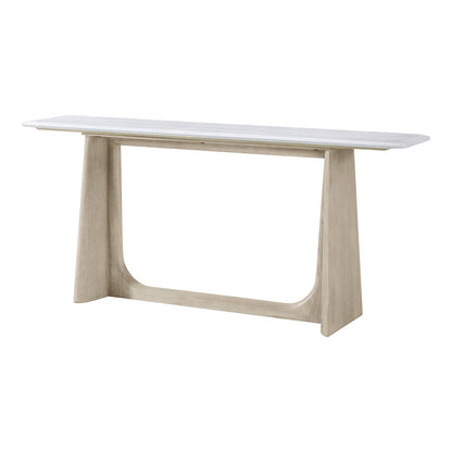 Light Oak Modern Quartz Top Console Table