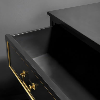 Louis XVI Black Painted Dresser