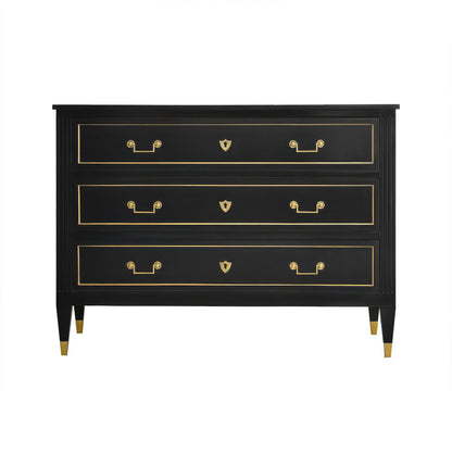 Louis XVI Black Painted Dresser