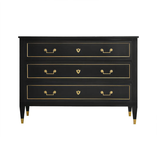 Louis XVI Black Painted Dresser