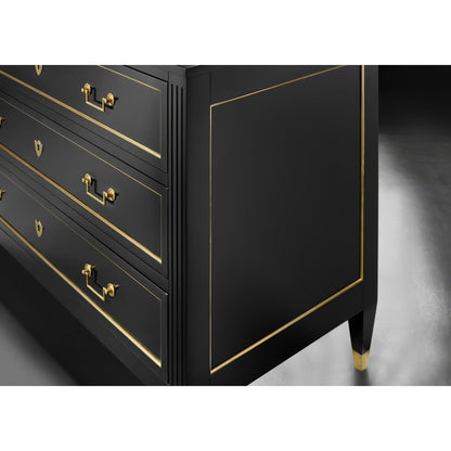 Louis XVI Black Painted Dresser