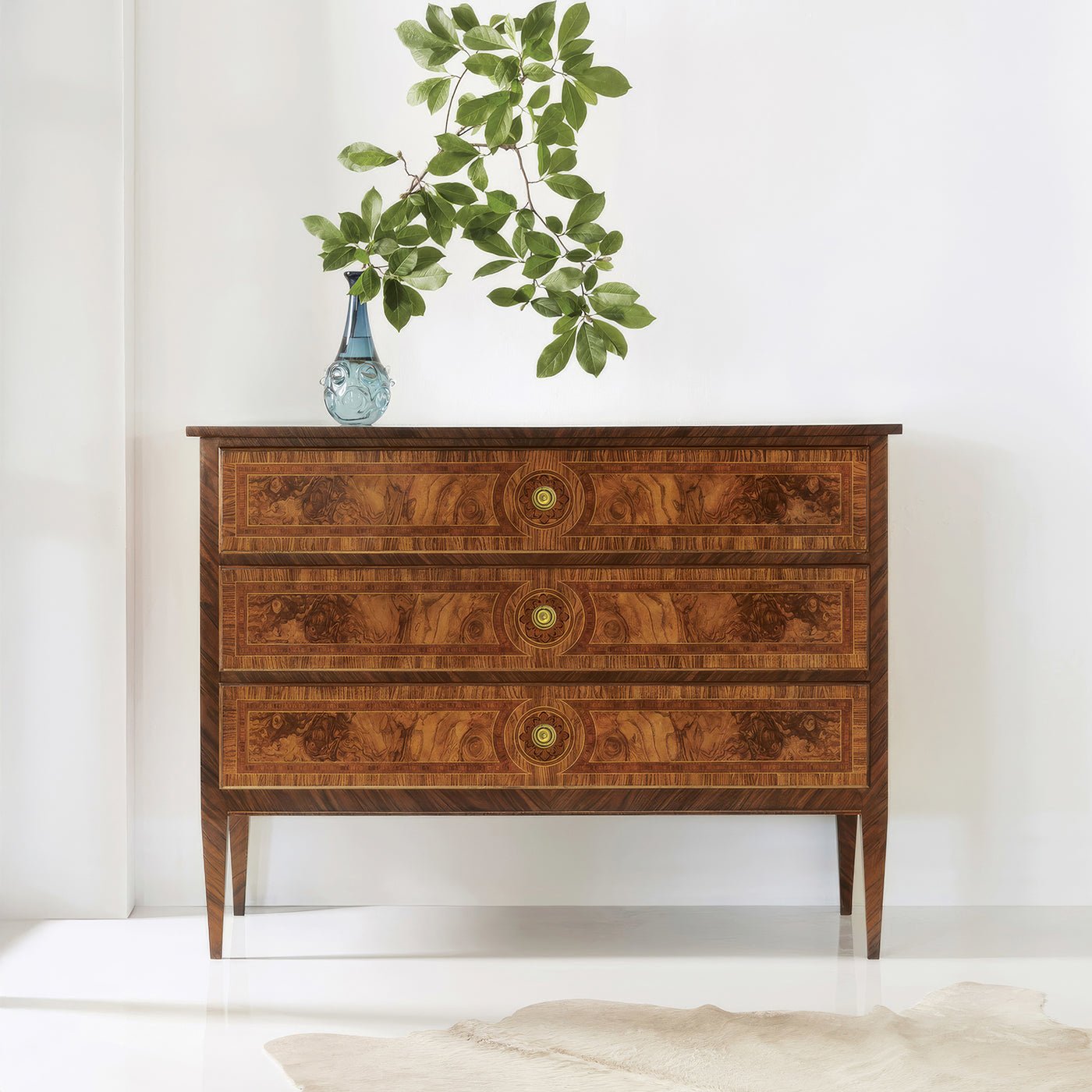 Louis XVI Style Burl Chest