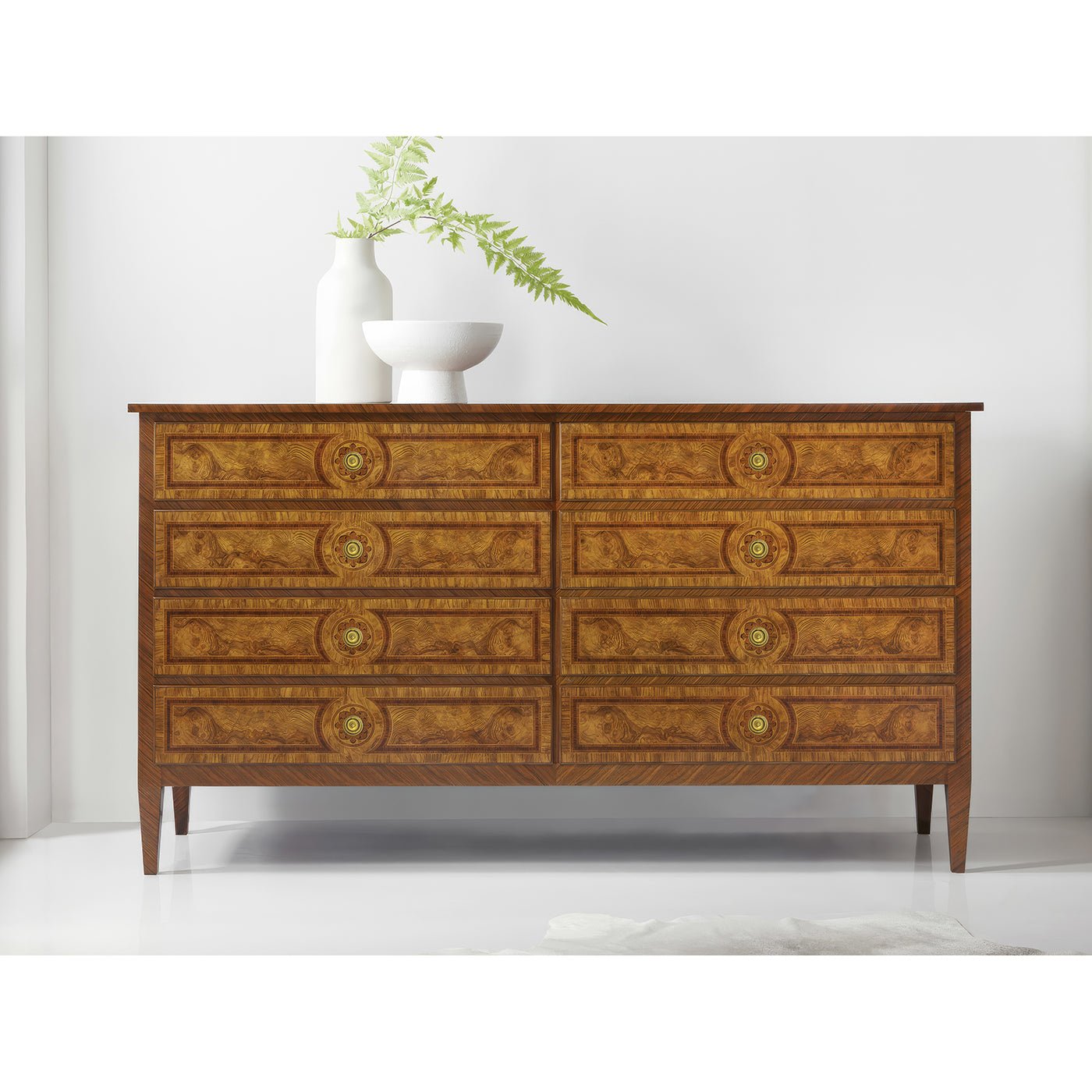 Louis XVI Style Burl Dresser