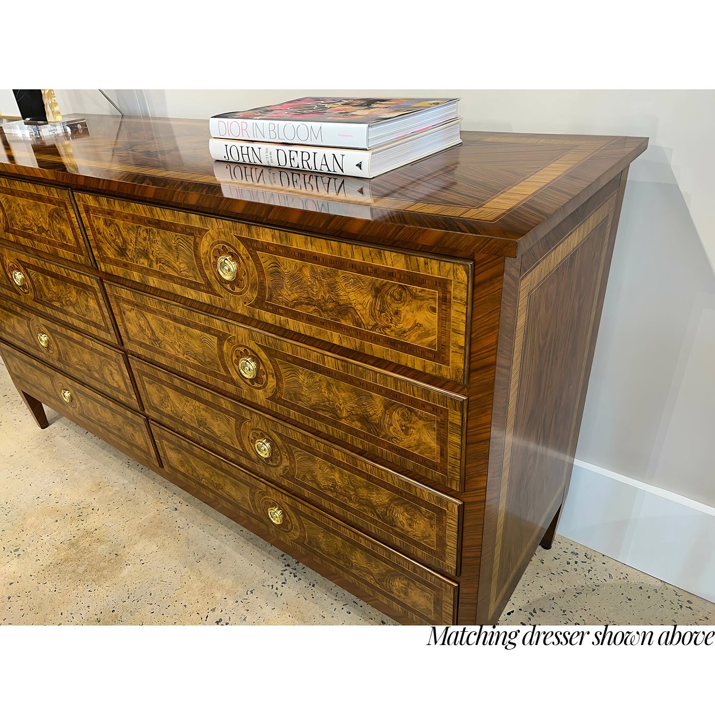 Louis XVI Style Burl Dresser