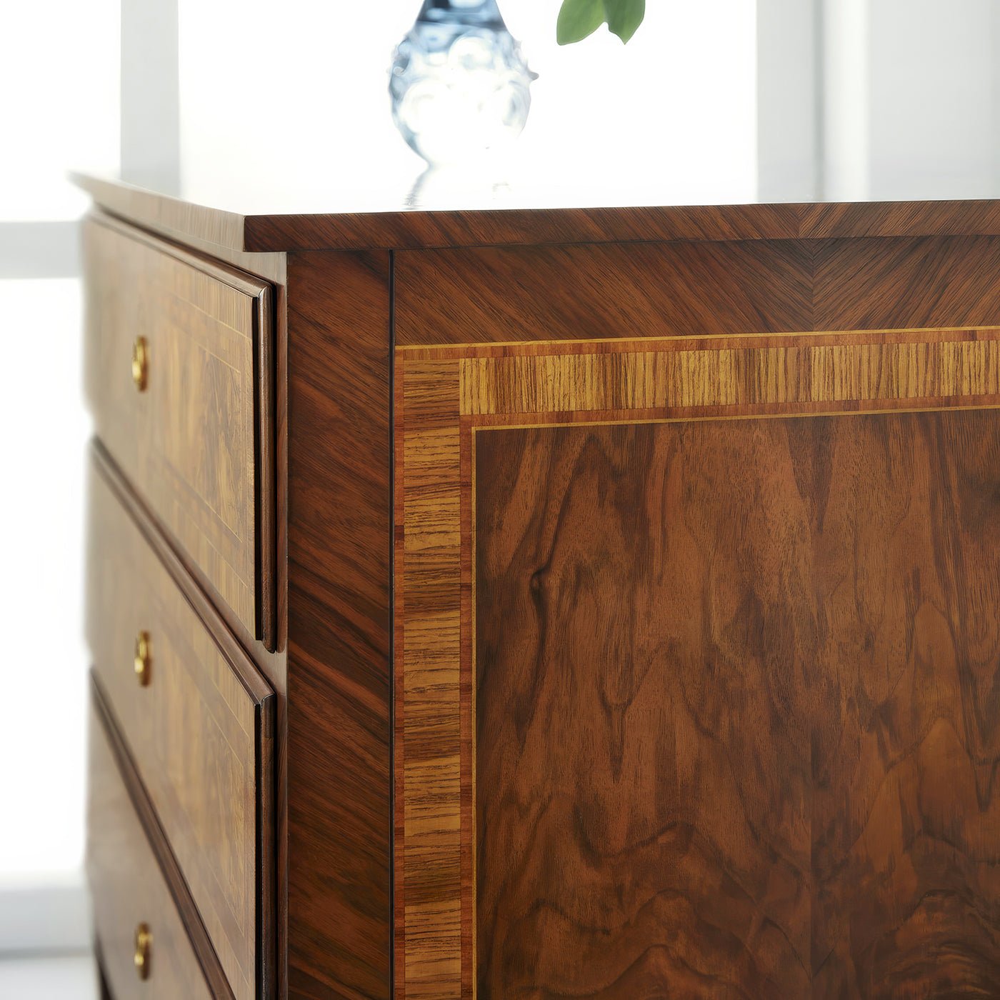 Louis XVI Style Burl Nightstand