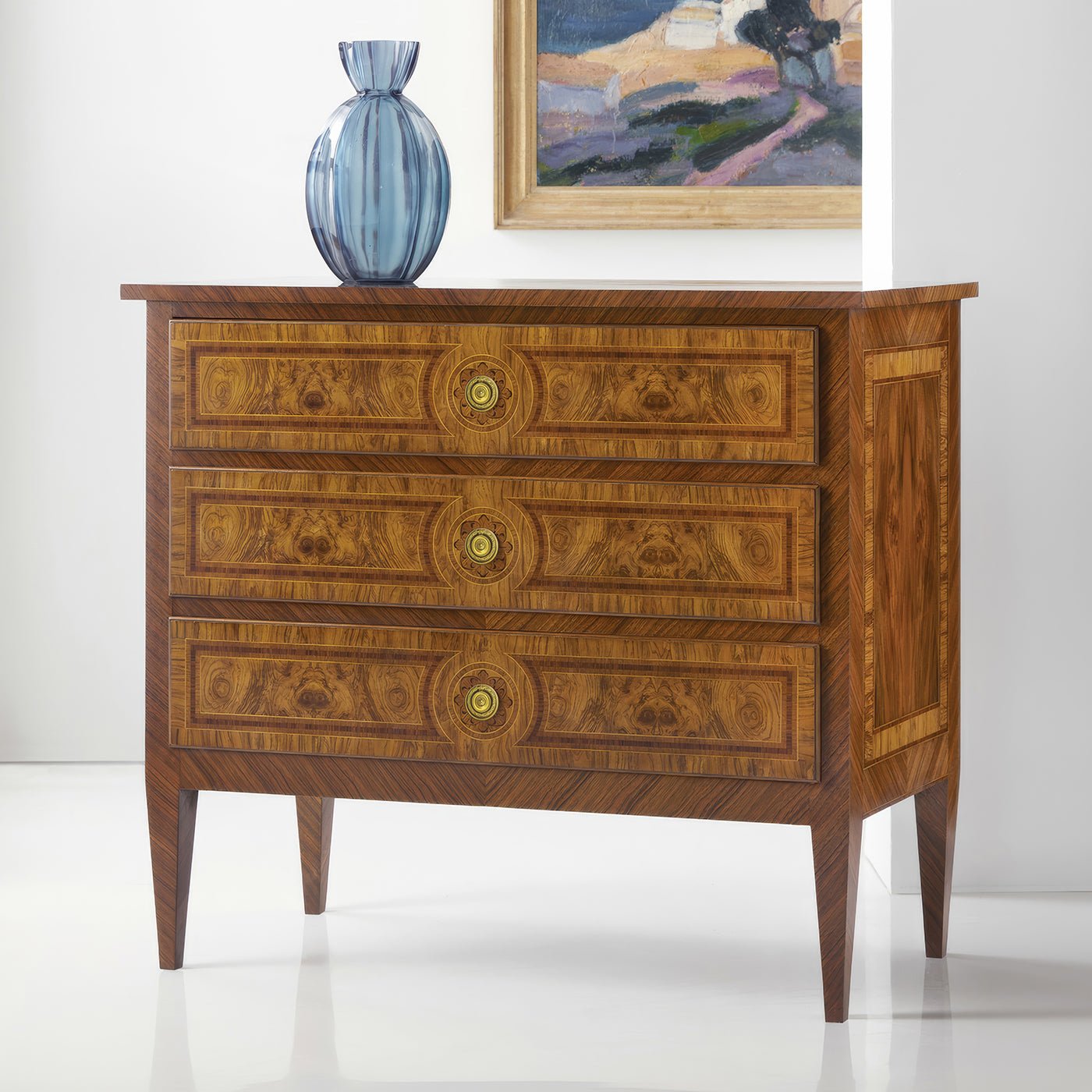 Louis XVI Style Burl Nightstand