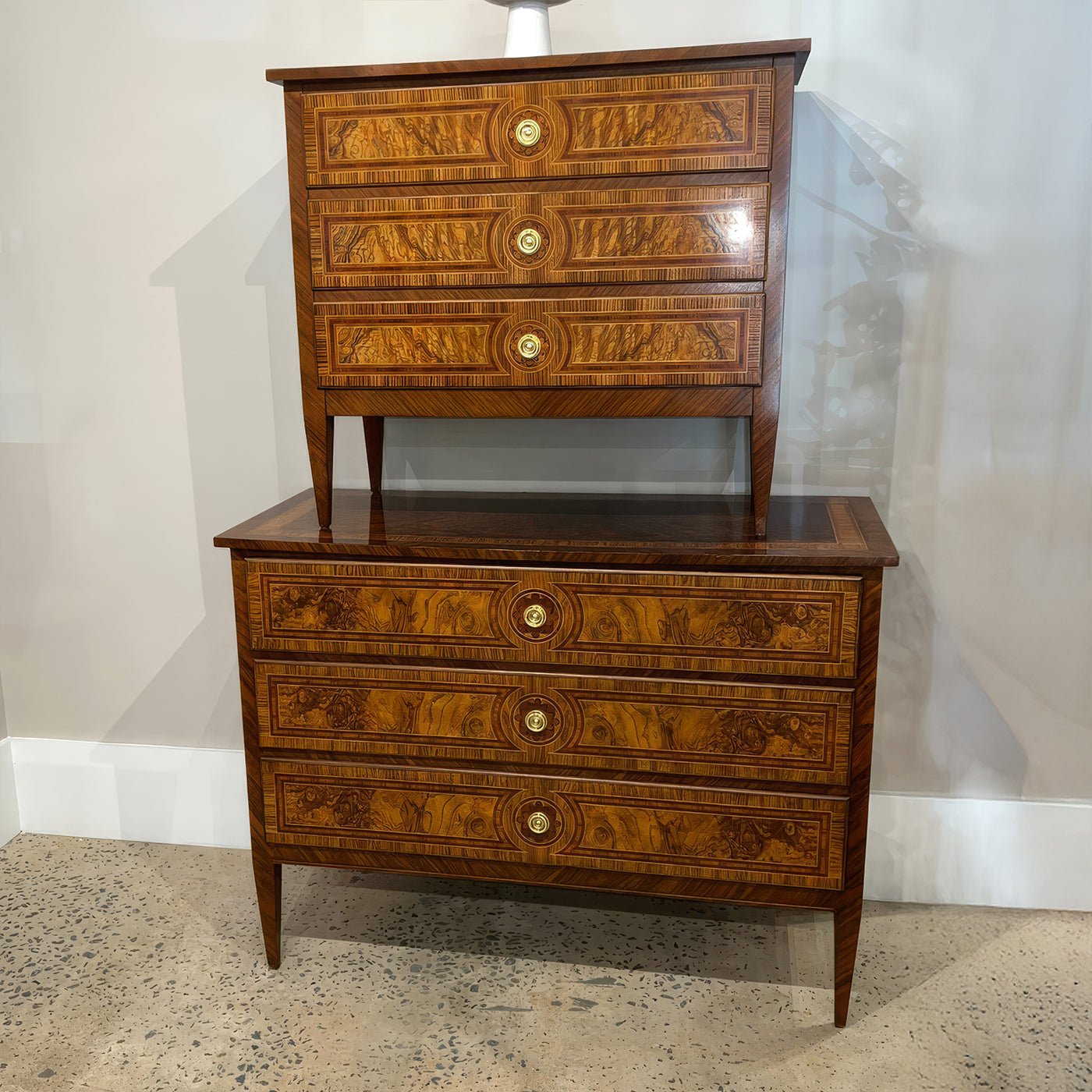 Louis XVI Style Burl Nightstand
