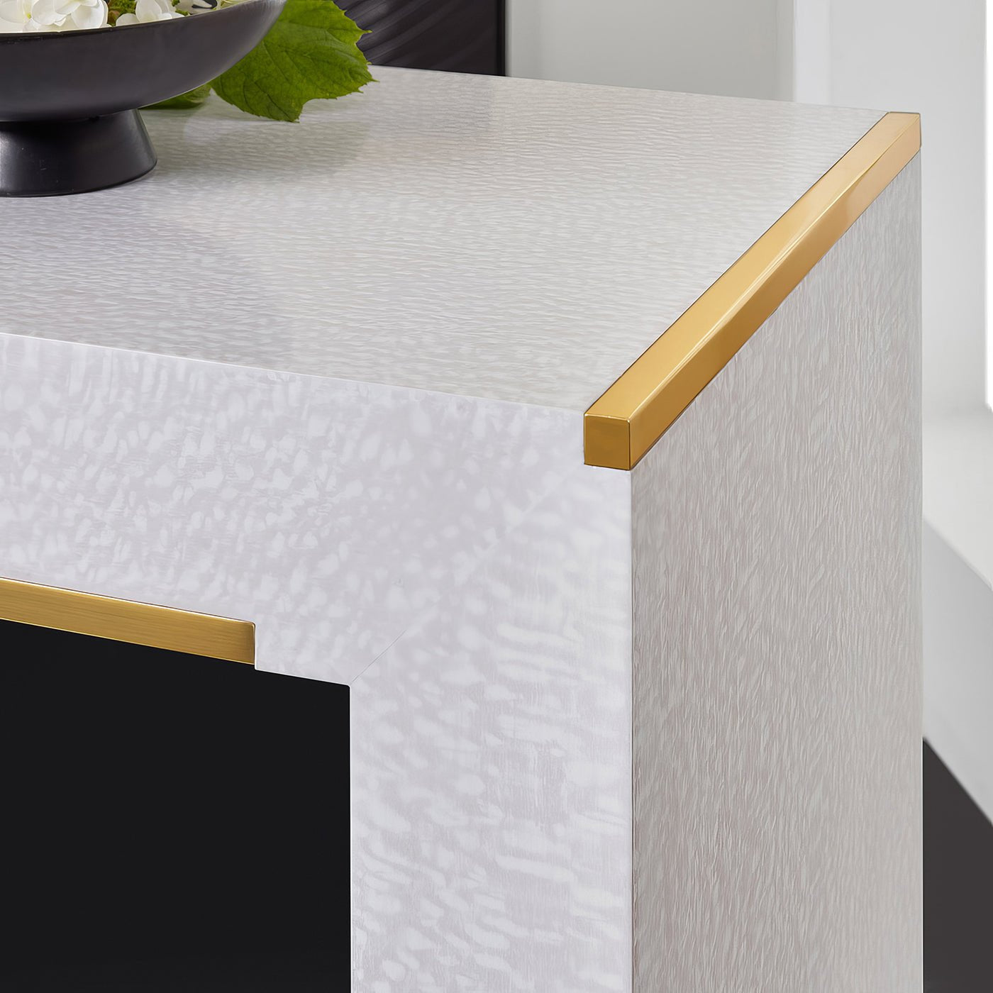 Mid Century Large White Console