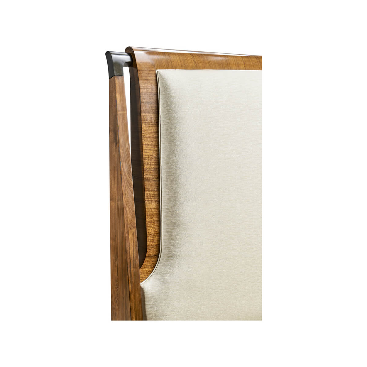 Mid Century Walnut Upholstered Bed - King