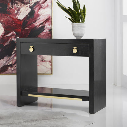 Modern Black Nightstand