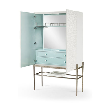 Modern Coastal Bar Cabinet