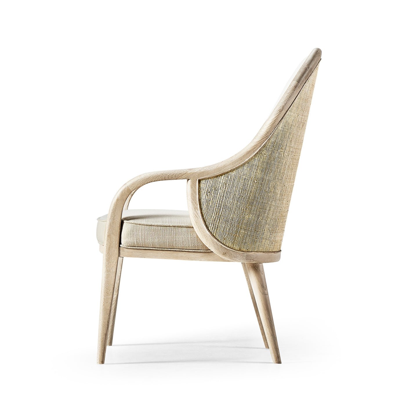 Modern Coastal Upholstered Dining Armchair