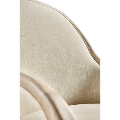 Modern Coastal Upholstered Dining Armchair