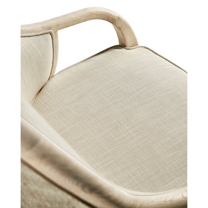 Modern Coastal Upholstered Dining Armchair
