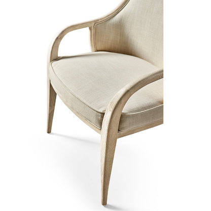 Modern Coastal Upholstered Dining Armchair