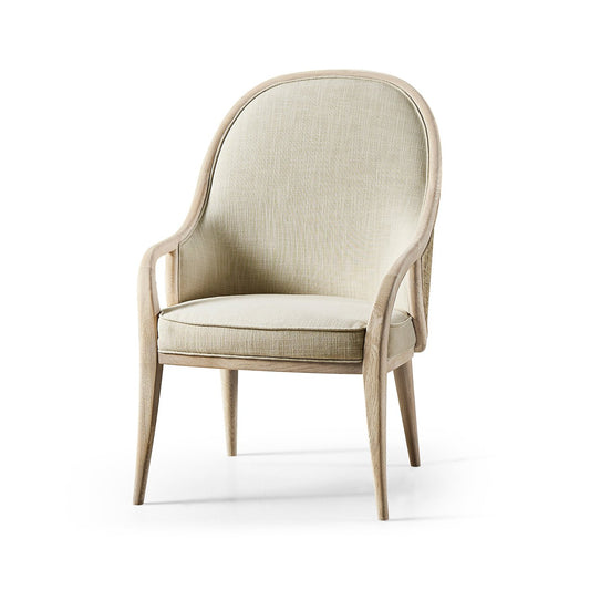 Modern Coastal Upholstered Dining Armchair