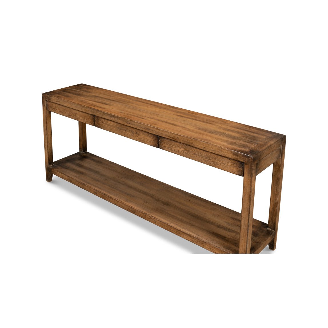 Console de style ferme moderne - Finition noyer