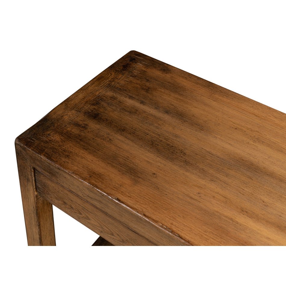 Console de style ferme moderne - Finition noyer