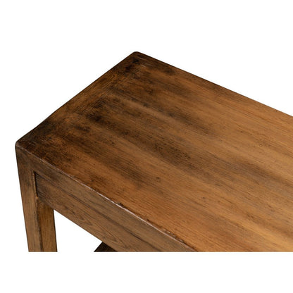 Console de style ferme moderne - Finition noyer