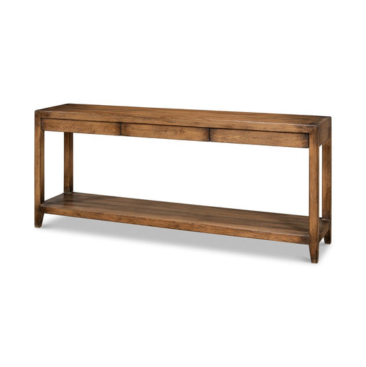 Console de style ferme moderne - Finition noyer