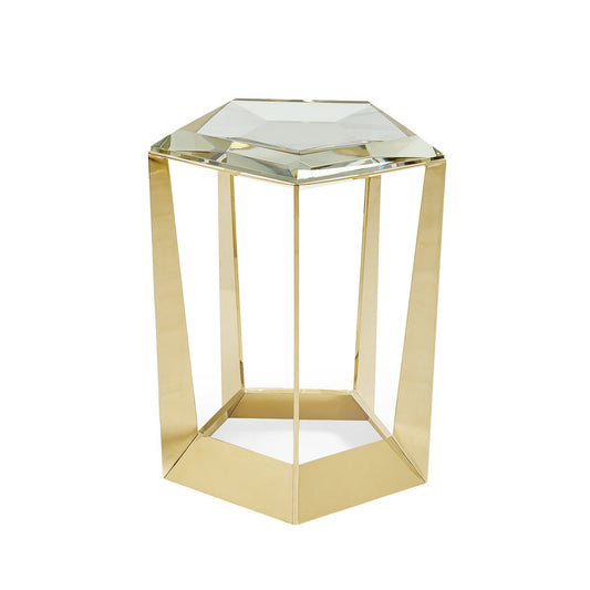 Table d'appoint moderne en pierres précieuses