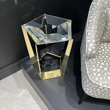 Table d'appoint moderne en pierres précieuses