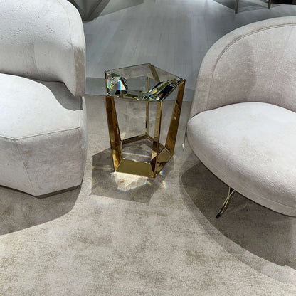 Table d'appoint moderne en pierres précieuses