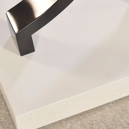 Table console moderne avec plateau en verre