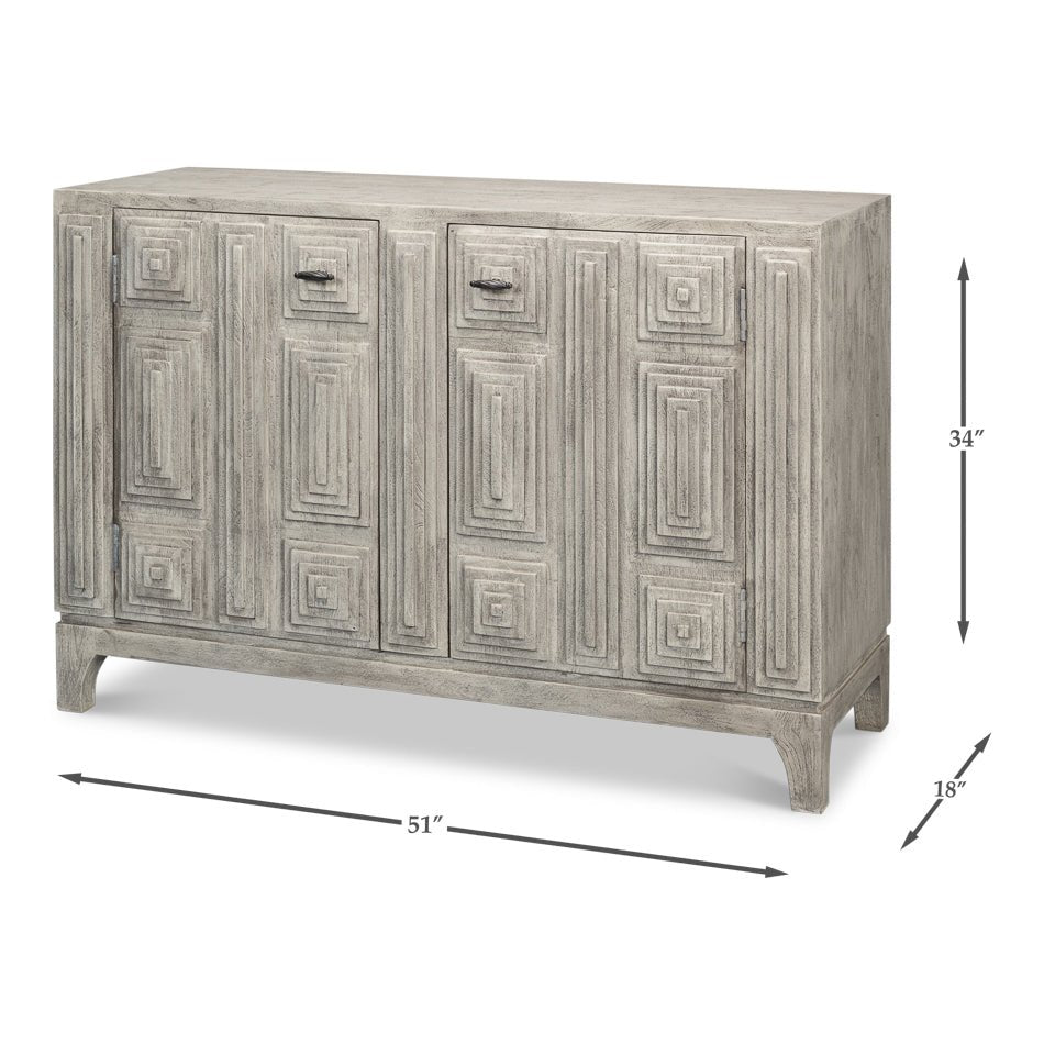 Buffet géométrique gris moderne