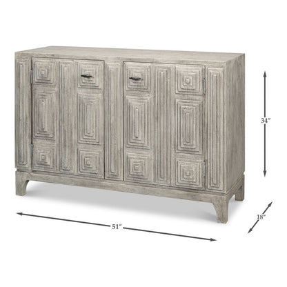 Buffet géométrique gris moderne