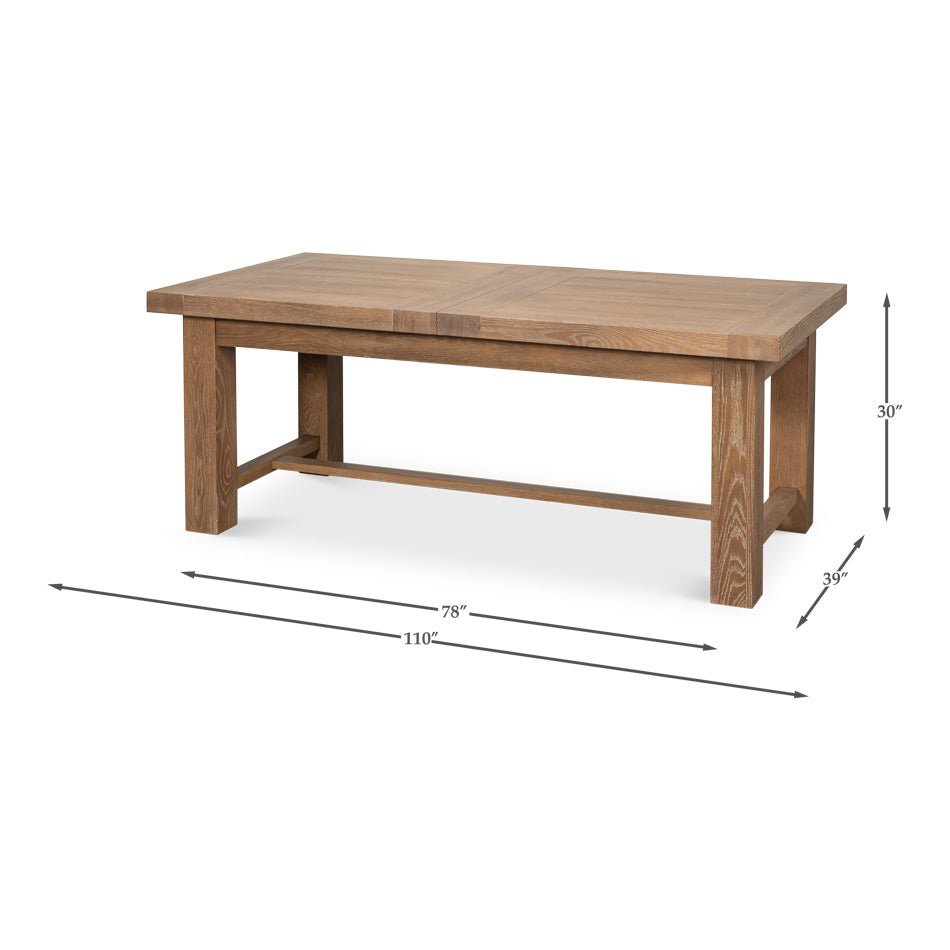 Table à manger extensible moderne en chêne