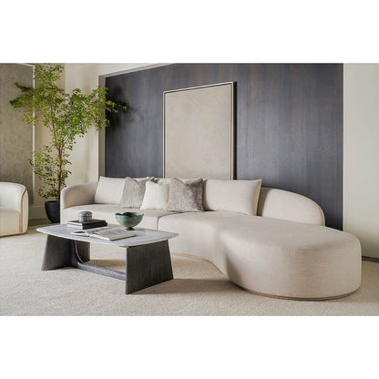 Modern Quartz Top Charcoal Coffee Table