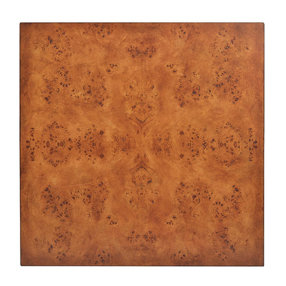 Table d'appoint carrée moderne en loupe 